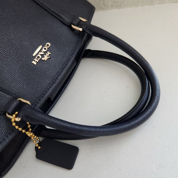 Like New Coach Margot Black Leather Shoulder Bag Purse - Picture 7 of 16